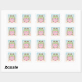 So Much Love Frog Sticker Cute Emotional Frog Hear スクエアシール (シート)