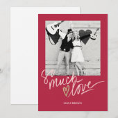 So Much Love Valentine's Day Card 招待状 (正面/裏面)