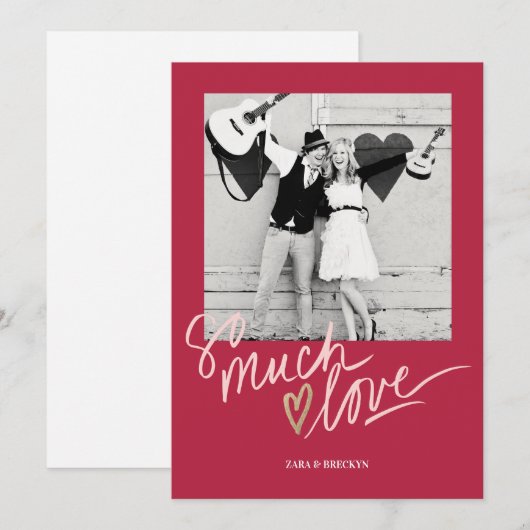 So Much Love Valentine's Day Card 招待状 (正面/裏面)