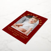 So Much Lovely Baby Valentine's Day Modern Red 箔シーズンカード (回転した状態)