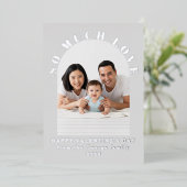 So Much Lovely Valentine's Day Family Photo Modern 箔シーズンカード (立ち正面)