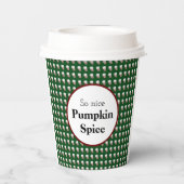 So Nice Pumpkin Spice （緑の背景） 紙コップ (裏面)