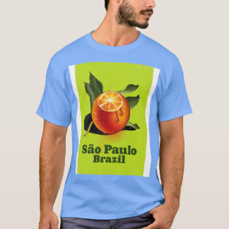 So Paulo Brazil Orange旅行ポスター Tシャツ