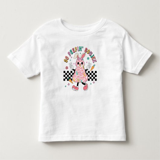 So Peepin' Boujee Easter Bunny トドラーTシャツ (正面)