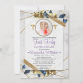 So Photo First Communionエレガント招待状 招待状 (正面)