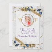 So Photo First Communionエレガント招待状 招待状 (裏面)