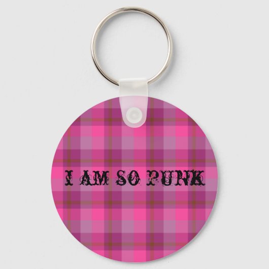 So Punk Plaid Keychain キーホルダー (正面)