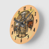So Ready Fire fighters時計 ラウンド壁時計 (傾斜)