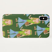 So Sassy Hippie Girlレトロアートおもしろいパターン Case-Mate iPhoneケース (裏面(横))