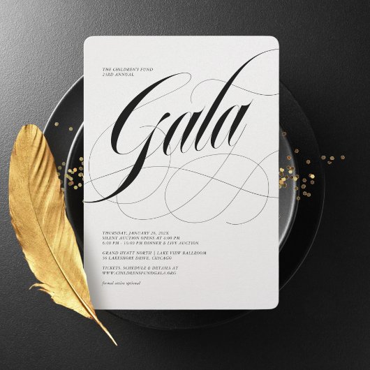 So Scripty Minimalist Gala招待状 招待状