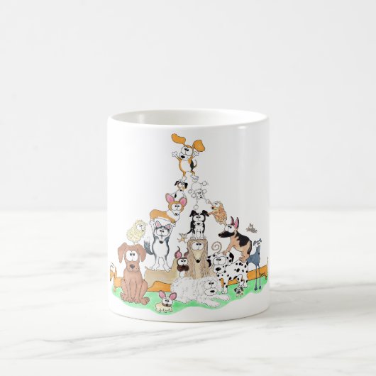 So So Long Dachshund and the Top Dog Beagle コーヒーマグカップ (中央)