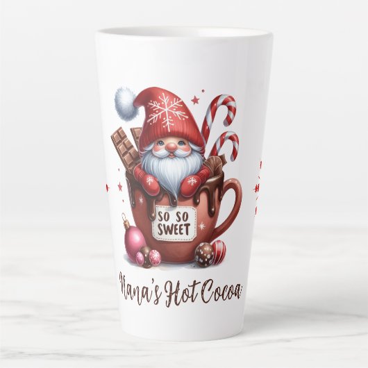 So So Sweet Santa Gnome カフェラテマグ (正面)