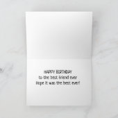 SO SORRY "I MISSED YOUR BIRTHDAY" カード (内部)