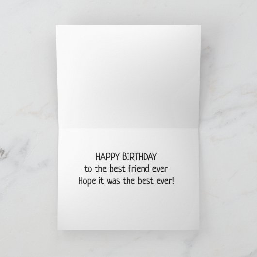 SO SORRY "I MISSED YOUR BIRTHDAY" カード (内部)