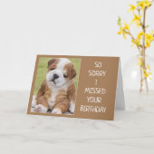 SO SORRY "I MISSED YOUR BIRTHDAY" カード (黄色い花)