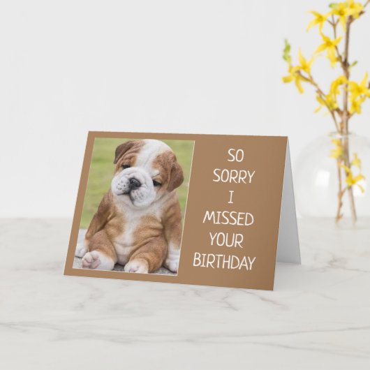 SO SORRY "I MISSED YOUR BIRTHDAY" カード (黄色い花)