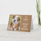 SO SORRY "I MISSED YOUR BIRTHDAY" カード (正面)