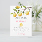 So Sweet Lemon Garls Birthday Party サンキューカード (スタンド正面)