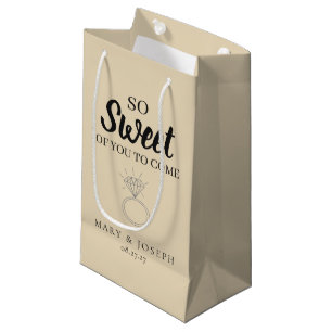 「So Sweet Of You To Come」キャンディ ウェディング シャンパン スモールペーパーバッグ