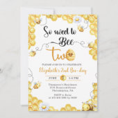 So Sweet To Bee 2nd Birthday Invitation 招待状 (正面)