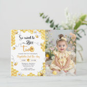 So Sweet To Bee 2nd Birthday Photo Invitation 招待状 (スタンド正面)