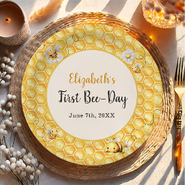 So Sweet To Bee Birthday Paper Plates ペーパープレート
