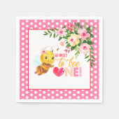 So Sweet to Bee ONE誕生日 スタンダードカクテルナプキン (正面)