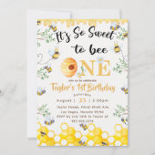 So Sweet To Bee One誕生日 招待状 (正面)