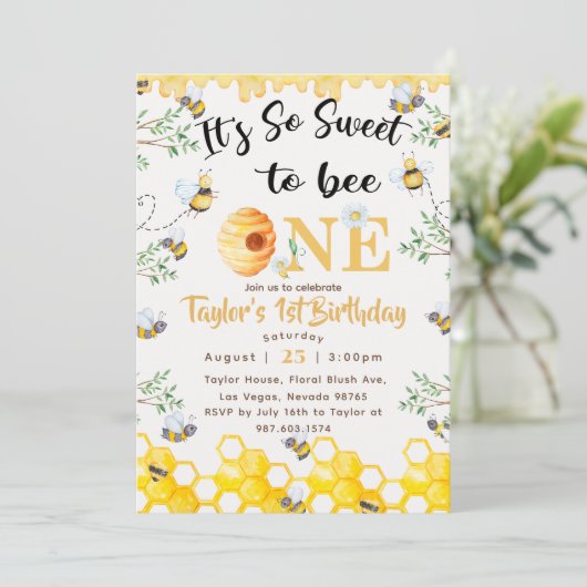 So Sweet To Bee One誕生日 招待状 (スタンド正面)