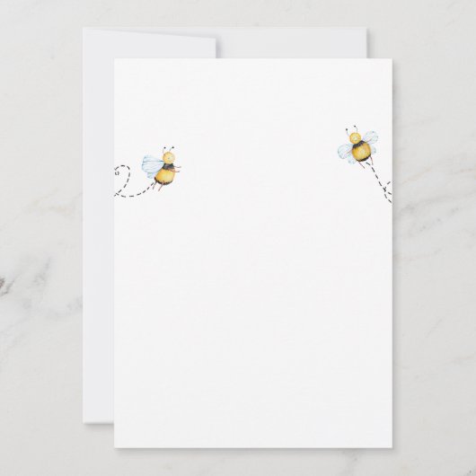 So Sweet To Bee One誕生日 招待状 (裏面)