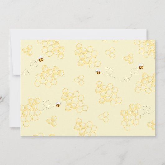 So sweet to Bee One 1st Bee day誕生日の写真 招待状 (裏面)