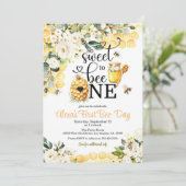 So Sweet to Bee One 1st Birthday Invitation 招待状 (スタンド正面)