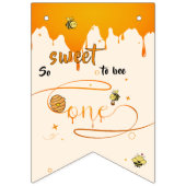 So Sweet To Bee One Cute Honey Bee 1st Birthday バンティングフラッグ (第1の旗)