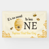 So Sweet To Bee One First Birthday Honeycomb 横断幕 (横)