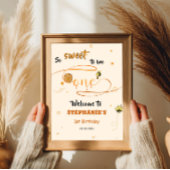 So Sweet To Bee One Honey Bee 1st Birthday Welcome ポスター