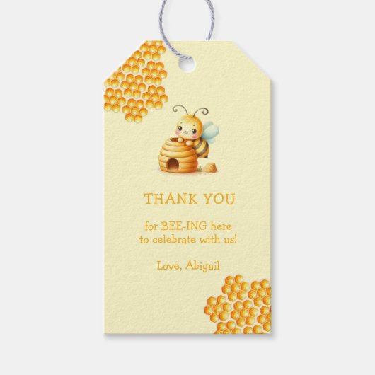 SO SWEET TO BEE ONE THANKステッカー ギフトタグ (正面)