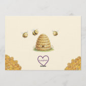 So Sweet to Bee Three, 3rd Birthday with Picture 招待状 (裏面)