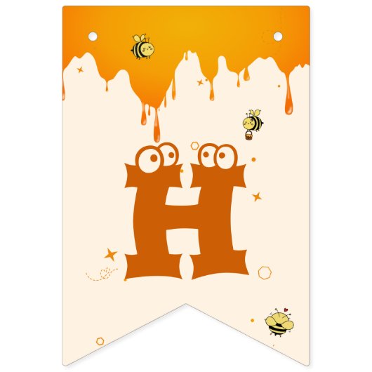 So Sweet To Bee Three Cute Honey Bee 3rd Birthday バンティングフラッグ (第2の旗)