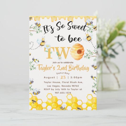 So Sweet To Bee Two誕生日 招待状 (スタンド正面)