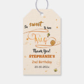 So Sweet To Bee Two Cute Honey Bee 2nd Birthday ギフトタグ (裏面)