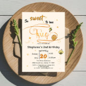 So Sweet To Bee Two Cute Honey Bee 2nd Birthday 招待状