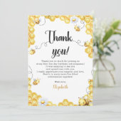 So Sweet To Bee Yellow Birthday サンキューカード (スタンド正面)