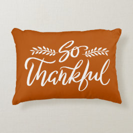 So Thankful Brush Calligraphy Accent Pillow アクセントクッション