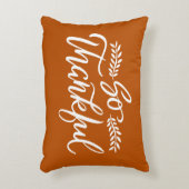 So Thankful Brush Calligraphy Accent Pillow アクセントクッション (正面(垂直))