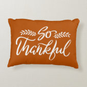 So Thankful Brush Calligraphy Accent Pillow アクセントクッション (裏面)