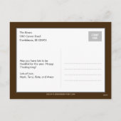 So Thankful Thanksgiving Photo Card シーズンポストカード (裏面)