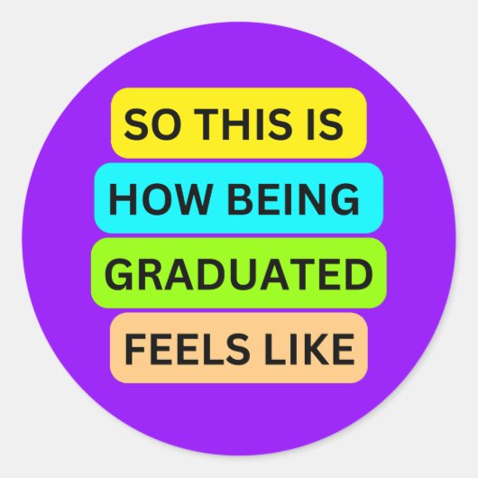 SO_THIS_IS_HOW_BEING_GRADED_LIGHT感じ Purple ラウンドシール (正面)