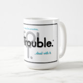 SO!Troubleのロゴとタグライン コーヒーマグカップ (正面右)