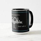SO!Troubleのロゴとタグライン マグカップ (正面右)