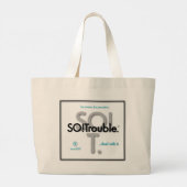 SO!Troubleのロゴとタグライン ラージトートバッグ (裏面)